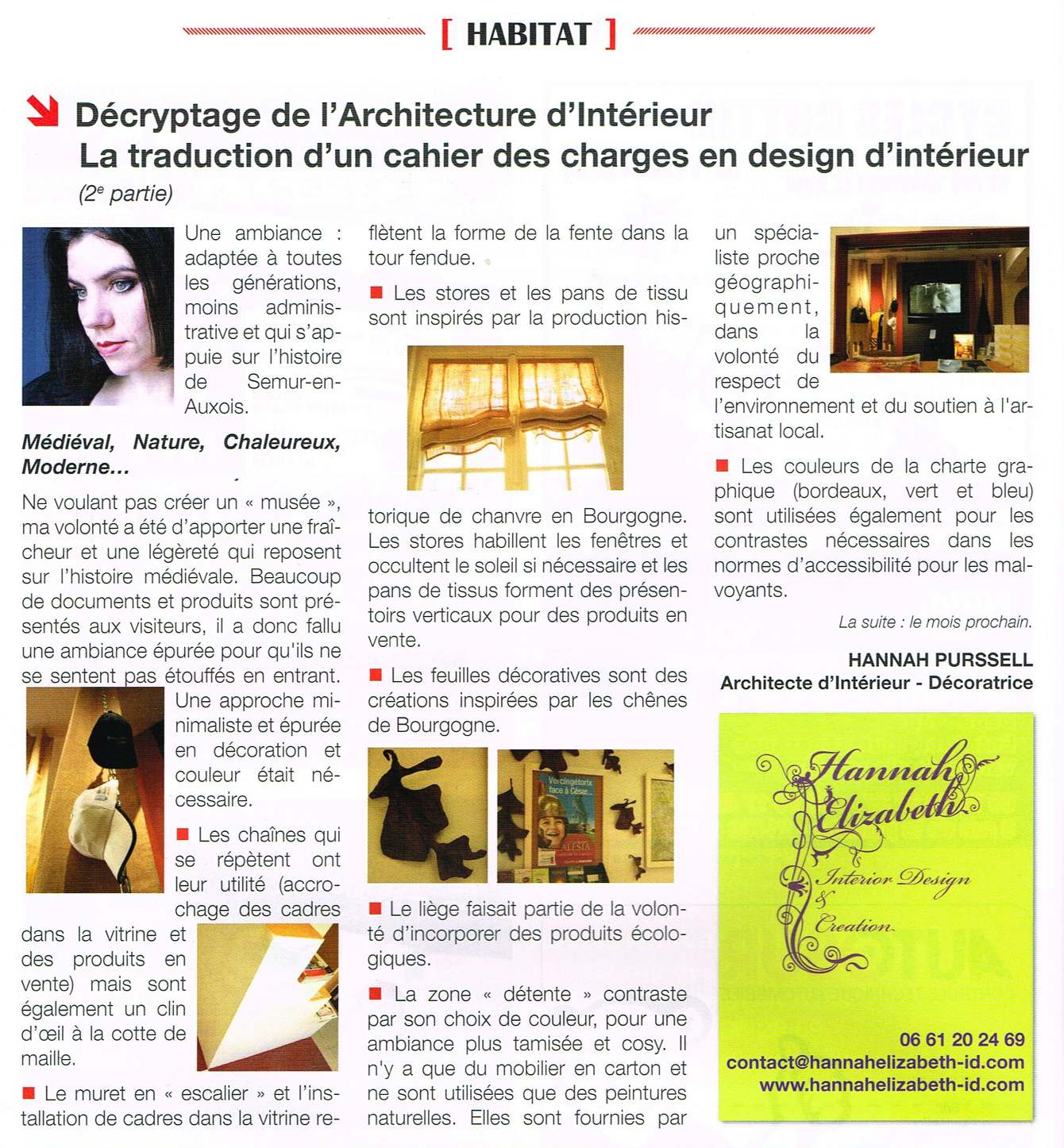 Articles de Presse - Architecte d'Intérieur & Décoratrice Dijon ...