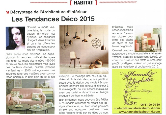 Articles de Presse - Architecte d'Intérieur & Décoratrice Dijon ...