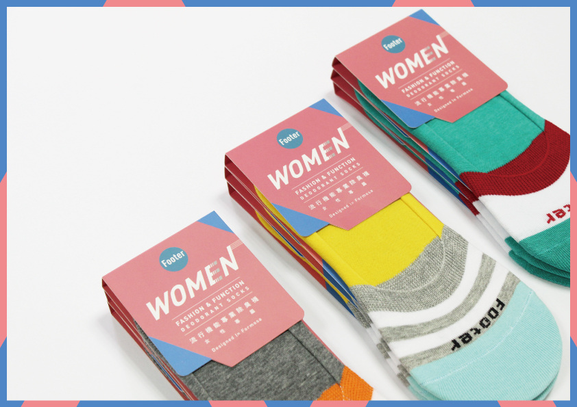 footer socks packaging design formake design
