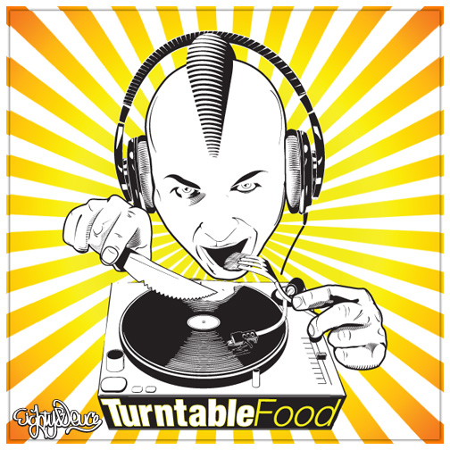 Turntable Food Logo Design