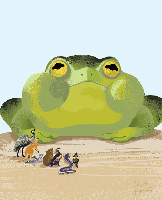 Tiddalik the Frog - Anna Bron illustration