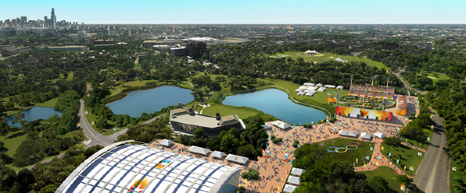 Chicago 2016 Olympic Bid - figure ground architecture