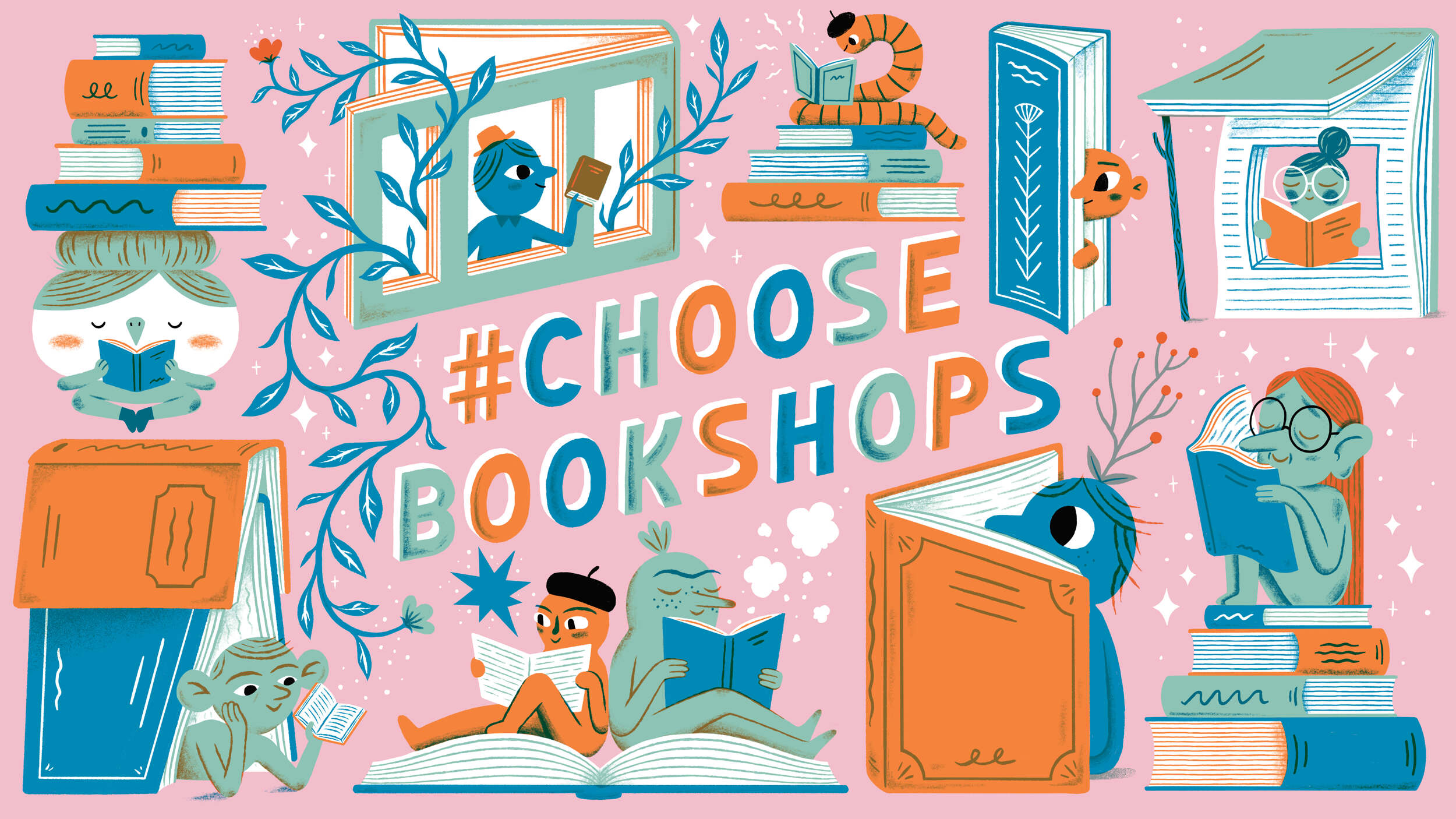 Canongate Choose Bookshops Kristyna Baczynski Illustration