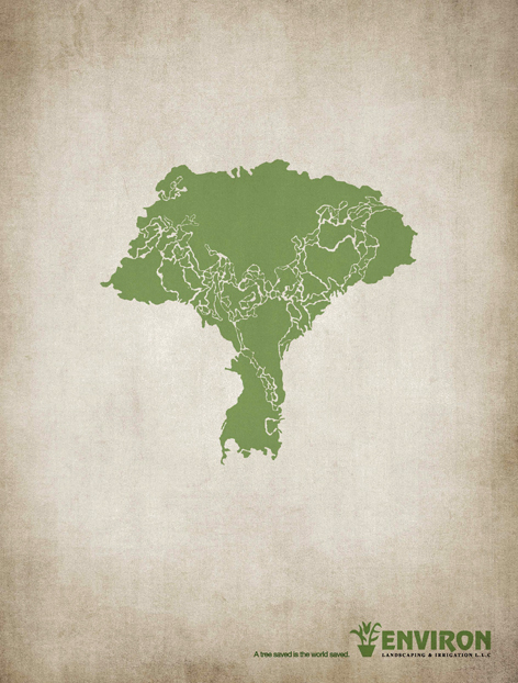 environ save trees poster visualashram