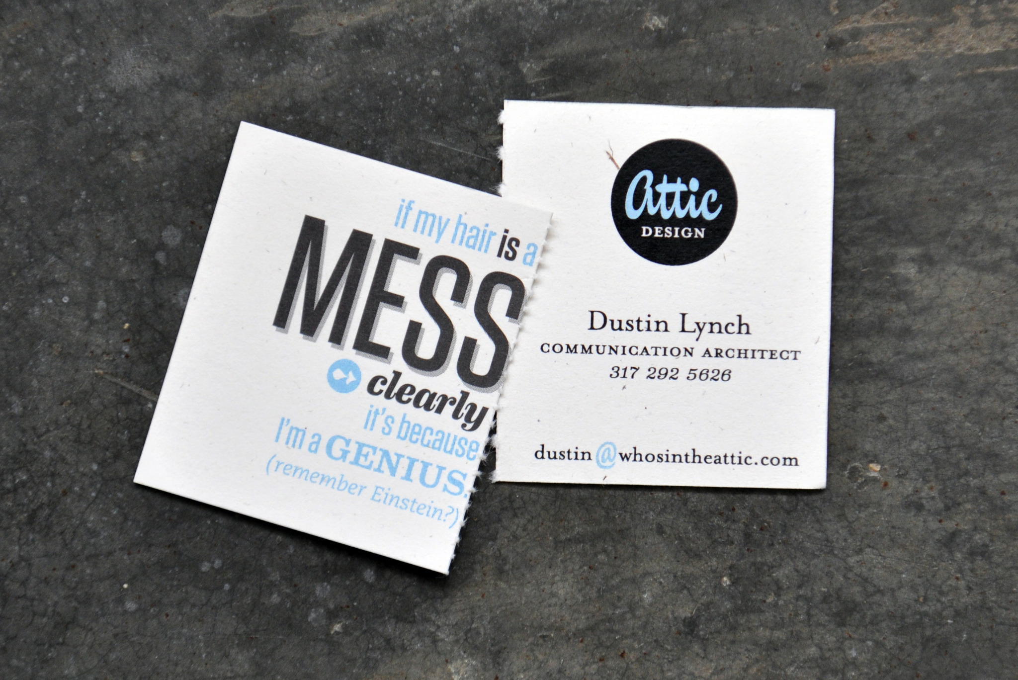 Perforated Business Card Attic Design Collective