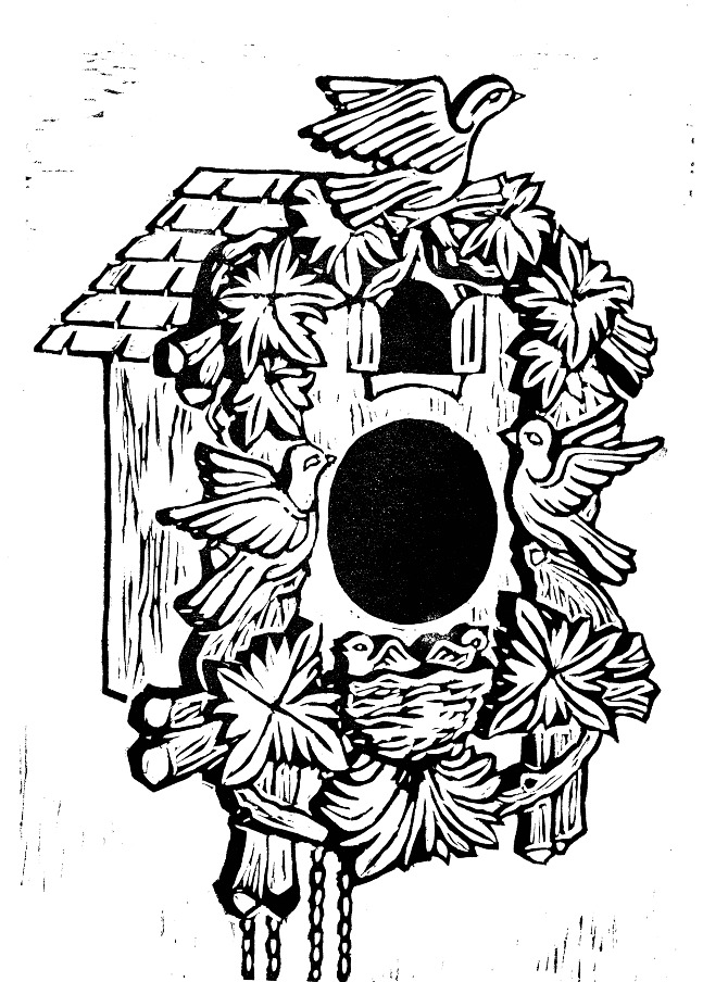 Black and White Lino Cuts Naomi Jones Illustration