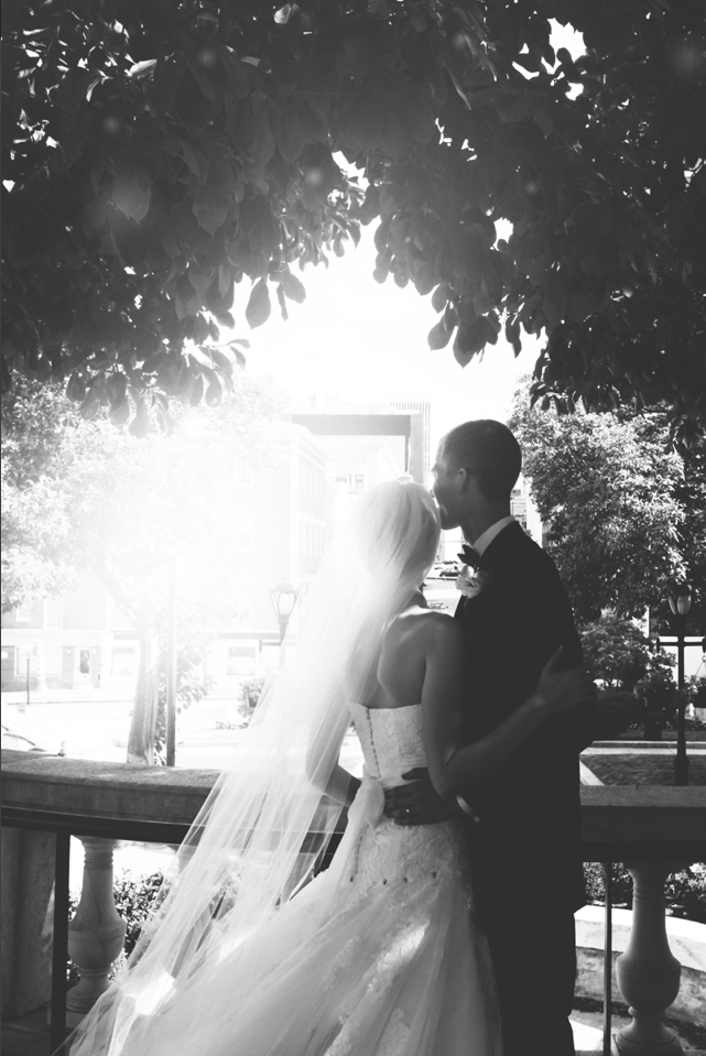 A bride in soft window light