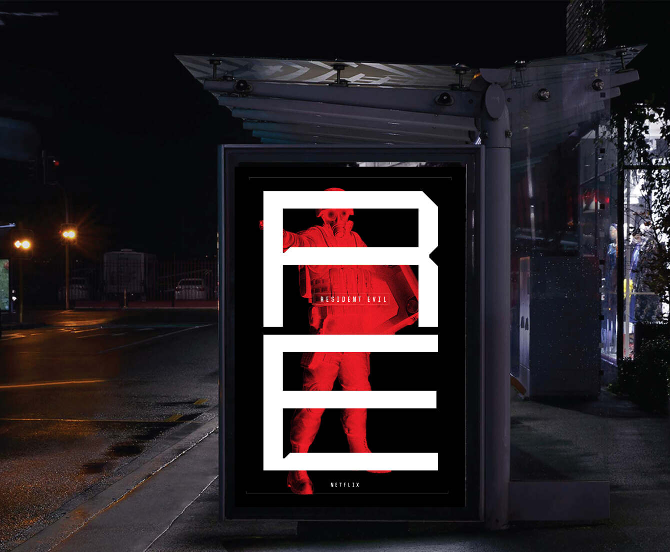 NETFLIX RESIDENT EVIL OUTDOOR MEDIA PROMOS + TYPOGRAPHIC POSTER SERIES ...