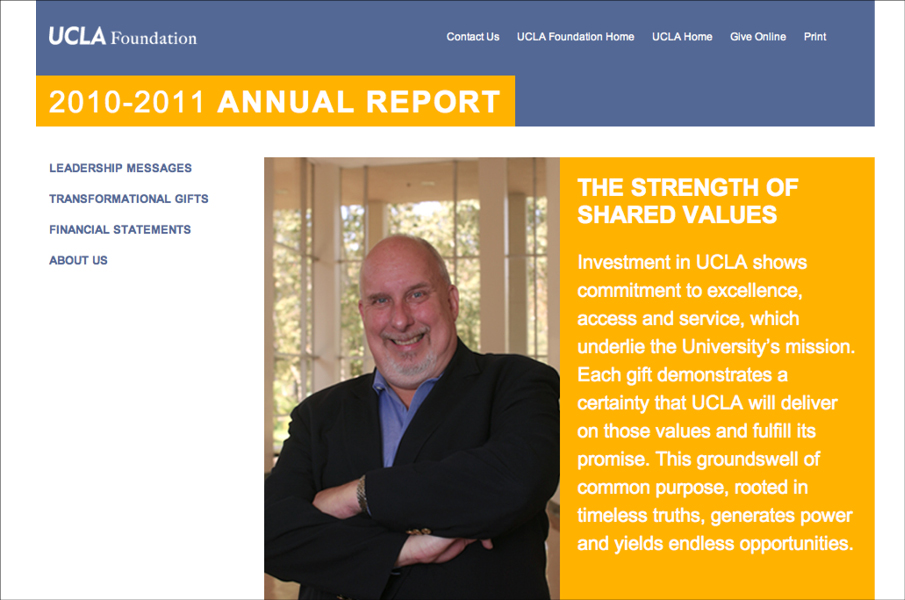 Ucla Project Example UCLA Foundation Annual Report - jyeedesign.com