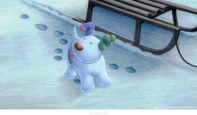 Raymond Briggs Schneemann & Schneehund Konfetti – 1 Stück, Blau/silber, Für Weihnachtsdeko