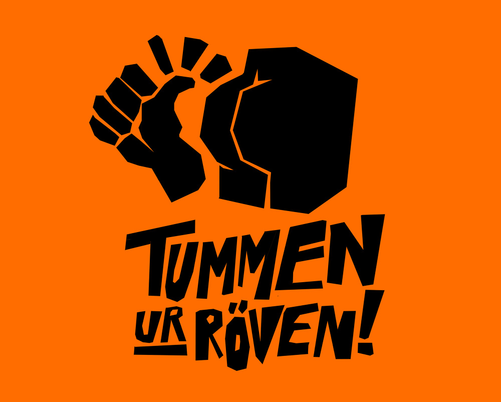 Svart röv tummen
