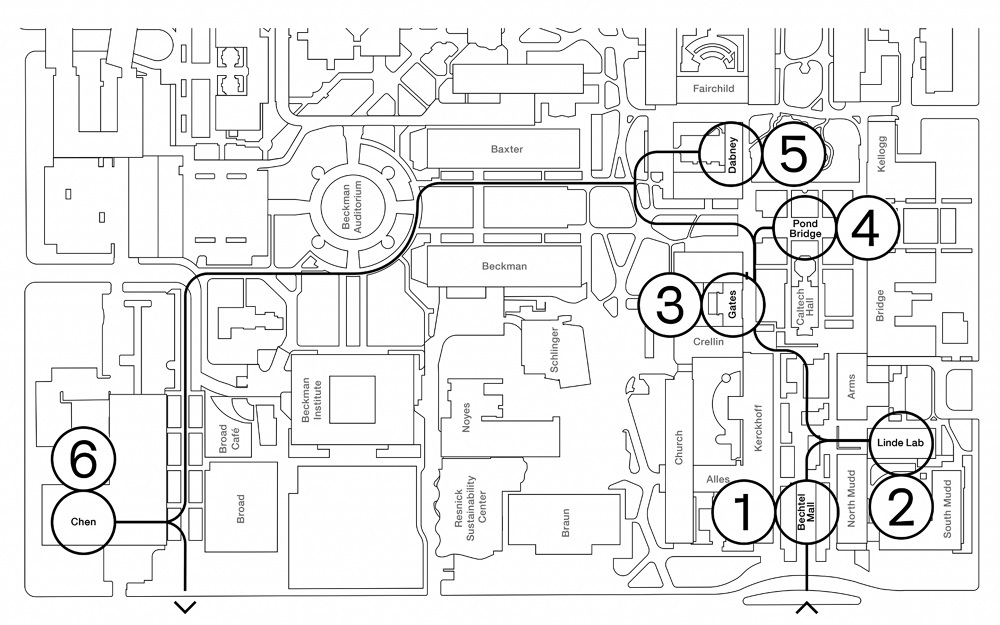 Caltech Map View 1:PST ART Crossing Over: Art&Science at Caltech 1920-2020 - Tim Durfee