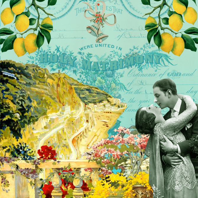 illustration collage www catandfoxadventures com collage wedding invitations