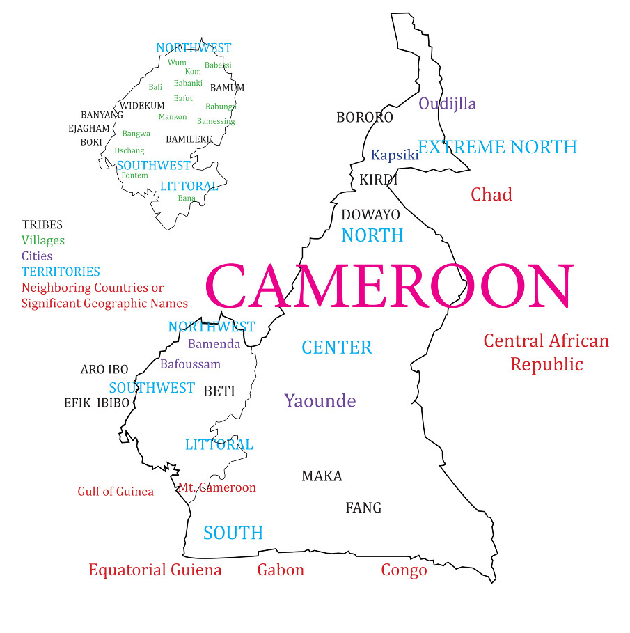 Cameroon map Jenn
