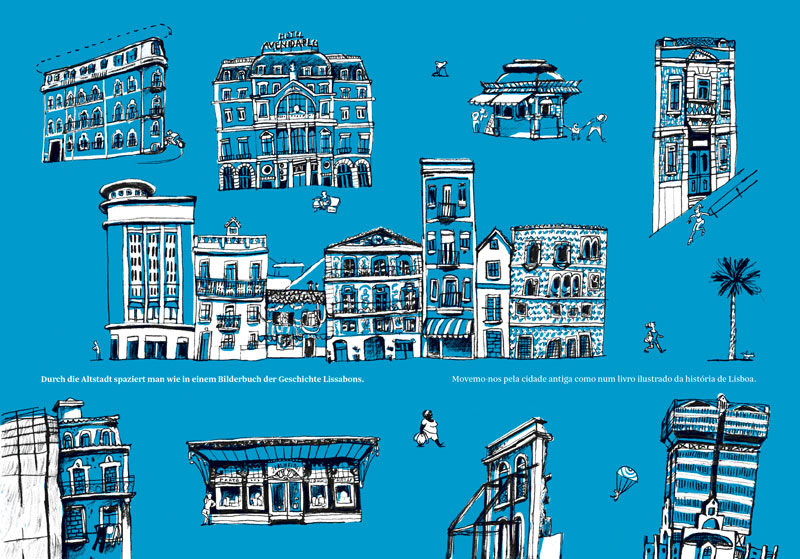 Lissabon Im Land Am Rand Kultur Illustration
