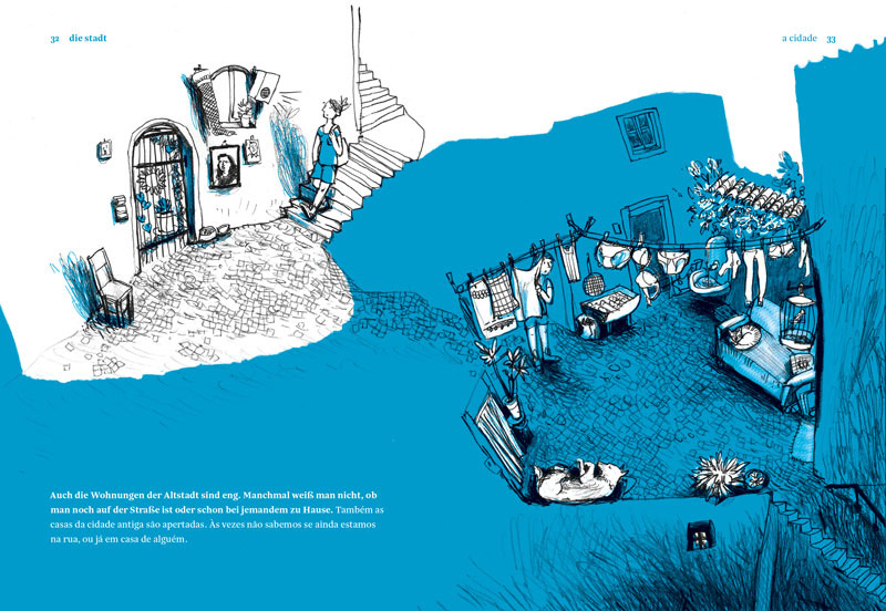 Lissabon Im Land Am Rand Kultur Illustration