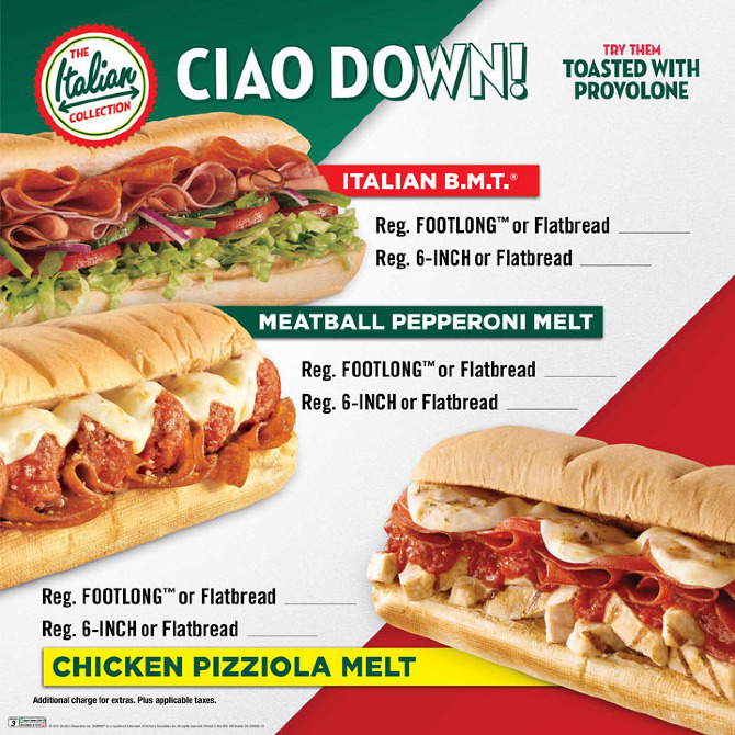 Subway The Italian Collection Christine Lawson Art Director for