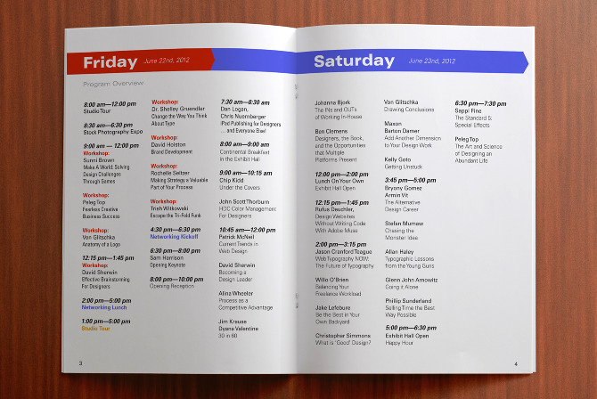 how design live program book clark graphics