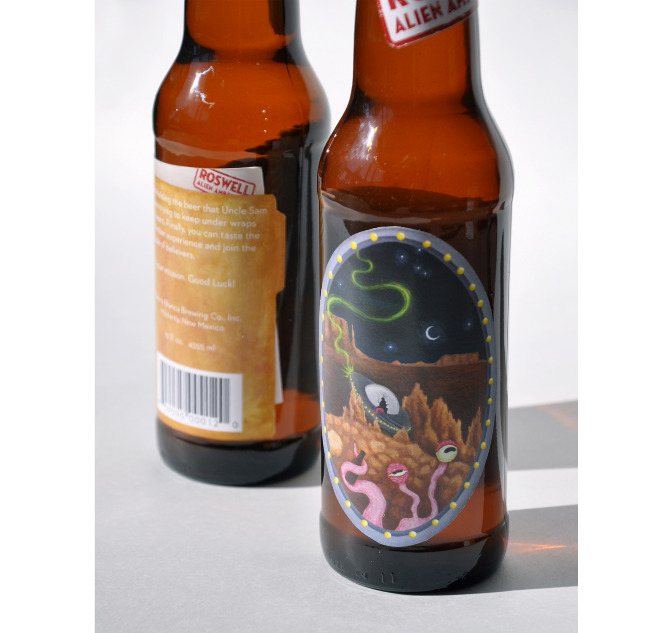 Roswell Alien Amber Ale Kelsey Spencer // Illustration & Design