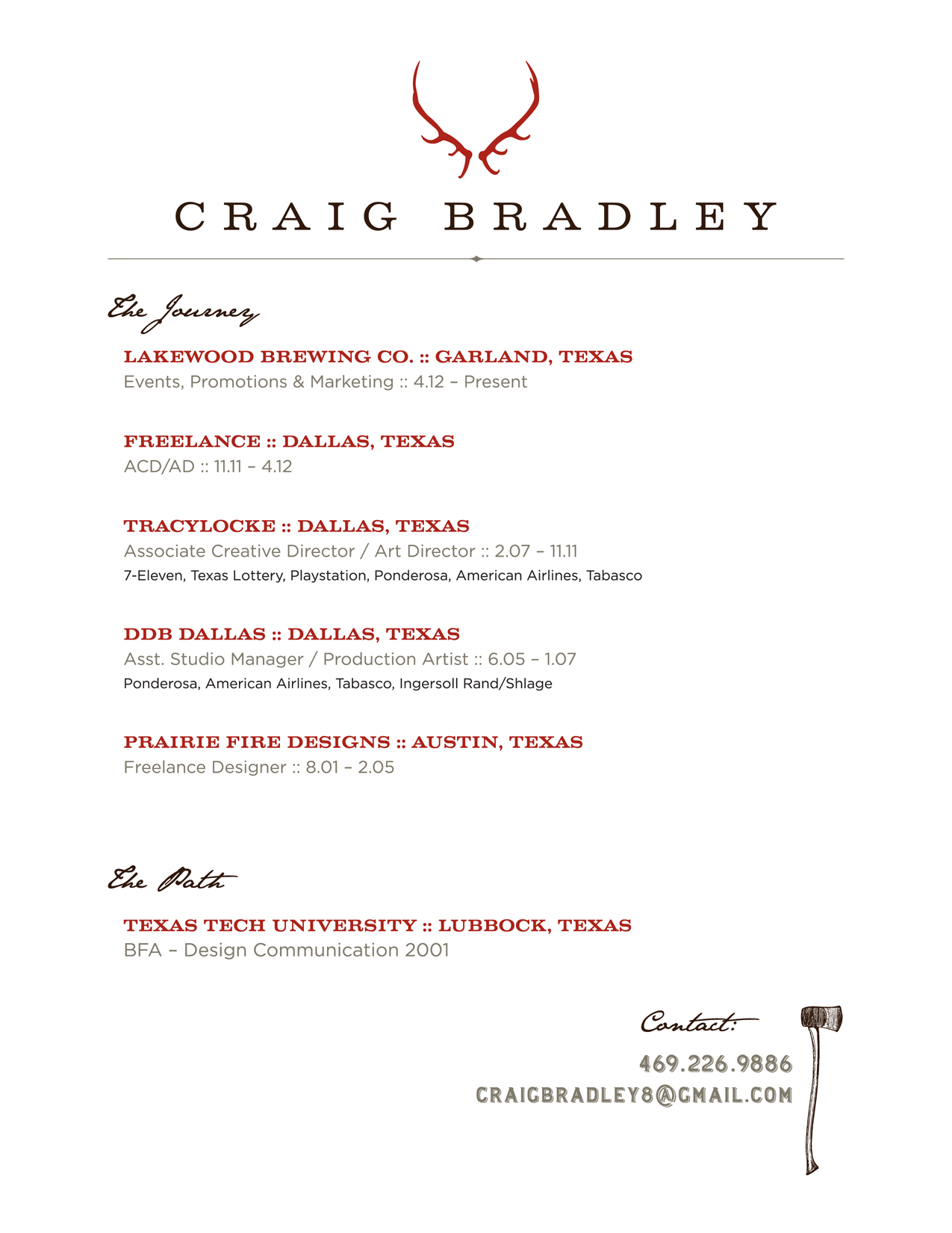 resume craig bradley art director resume art director