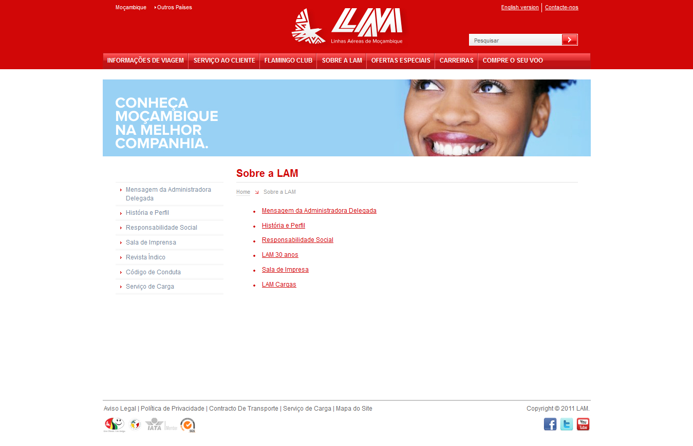 LAM Linhas Aéreas de Moçambique Daniel Cruz