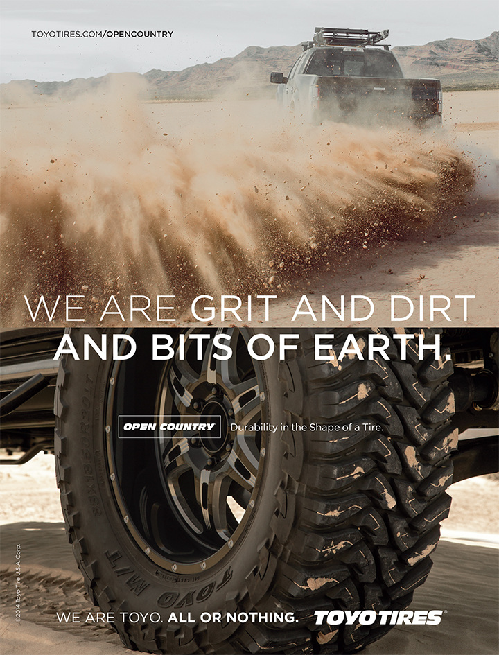 Toyo Tires Magazine Advertising Emerson Driver Graphic Design