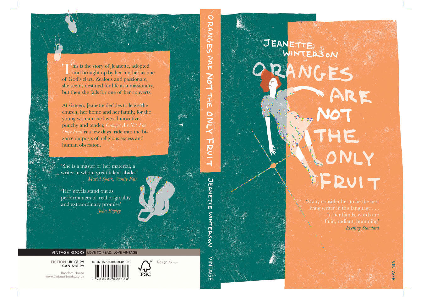 'Oranges Are Not The Only Fruit' Book cover design - Shinsaku Iwatachi