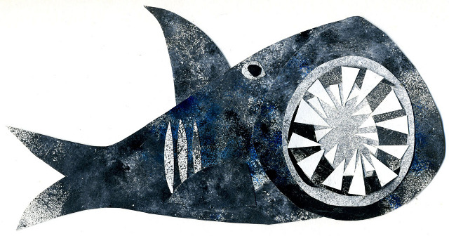 Shark- James and the Giant Peach - Rebecca Hadfield Illustration