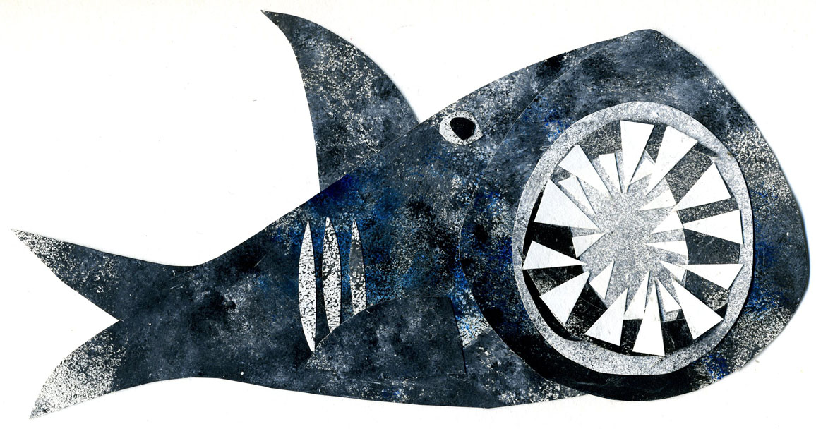 Shark- James and the Giant Peach - Rebecca Hadfield Illustration
