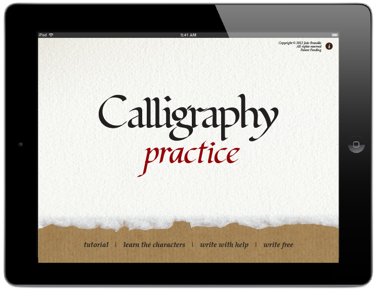 Calligraphy Practice • iPad app João Brandão Designer