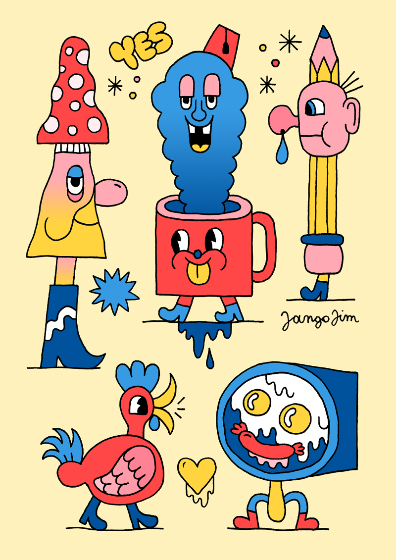 Jango Jim DOODLES / COLLABS - Studio Jango Jim