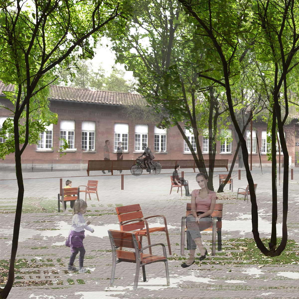 LA PLACE DU BUSCA, TOULOUSE France MICHELE & MIQUEL architectes