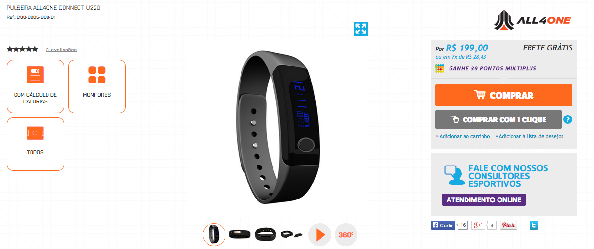 netshoes smartband