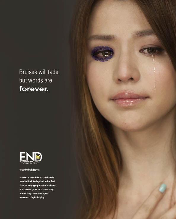 End To Cyberbullying Ad Campaign Treasuring Your Ideas 