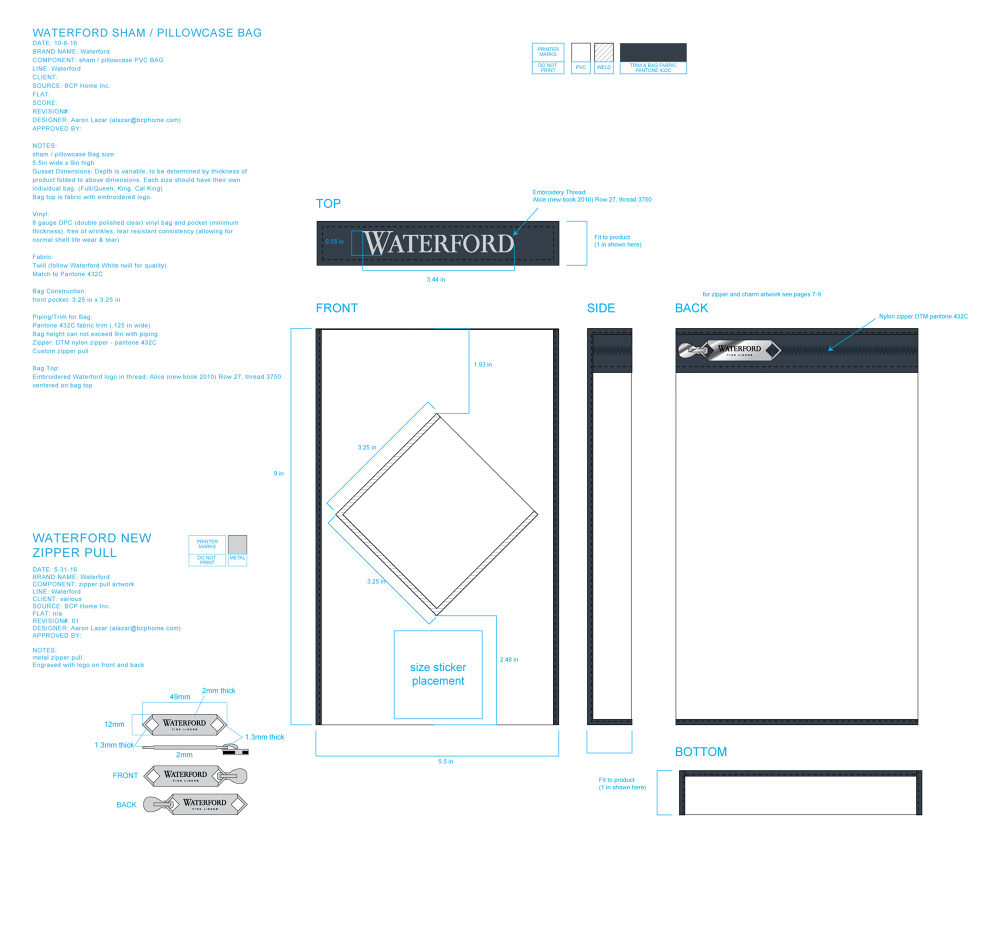 Waterford Bedding redesign aaronclazar
