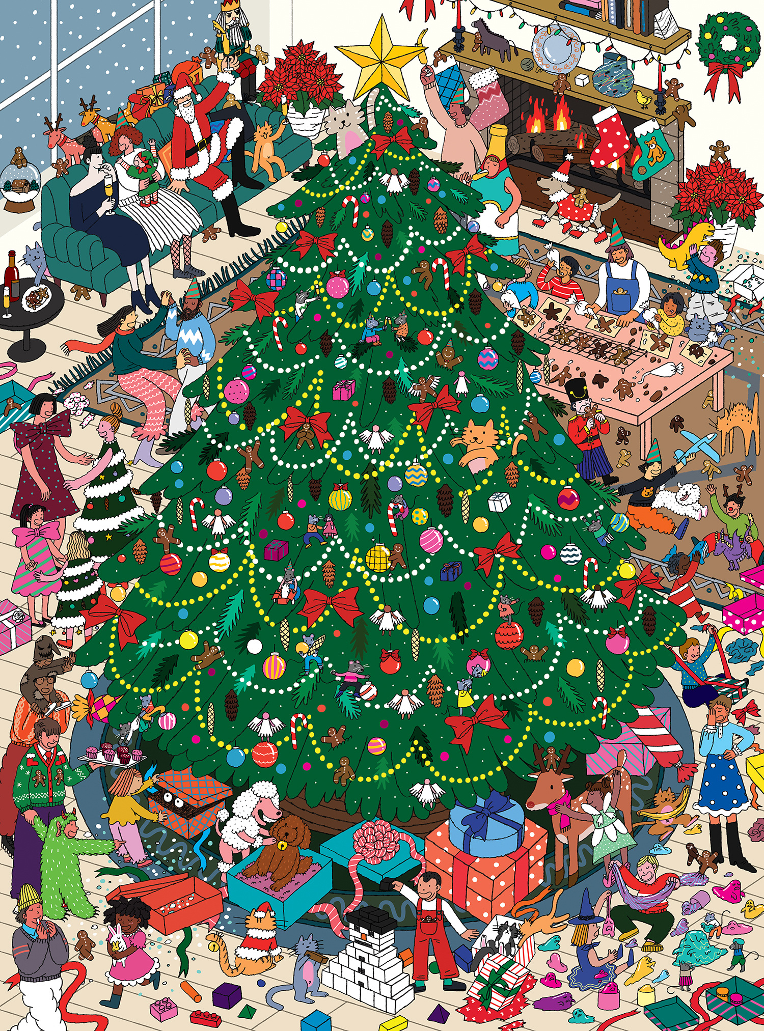 Galison Merry In The Making 1000 Piece Surprise Jigsaw Puzzl