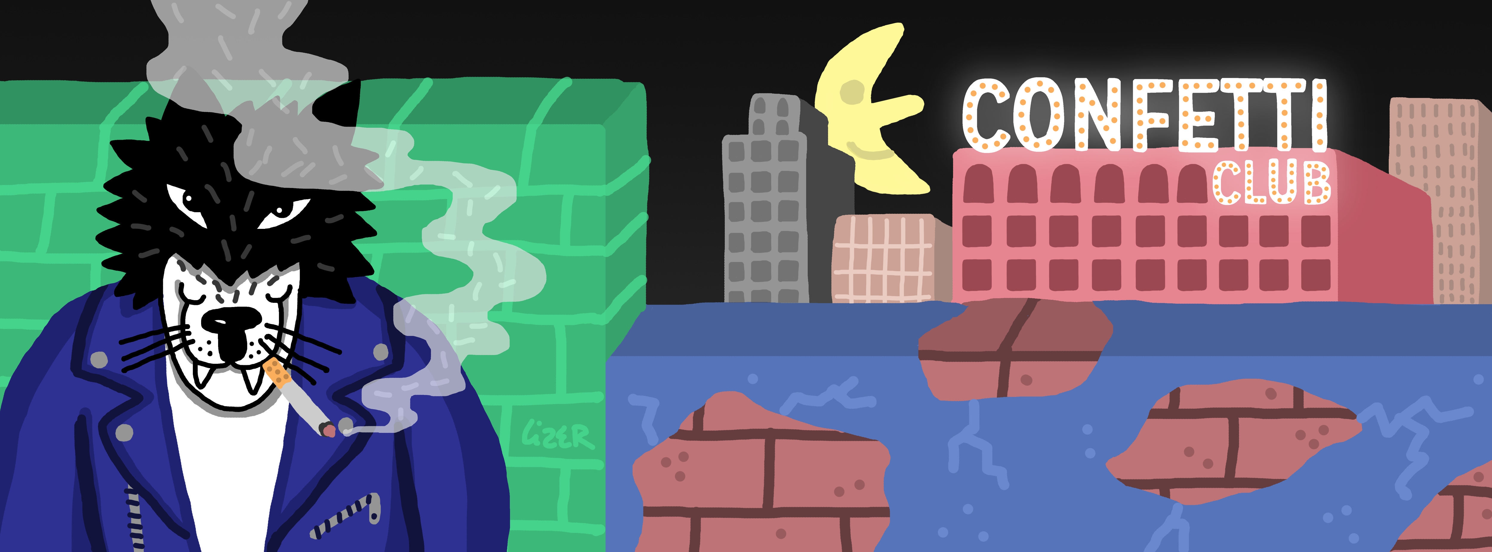 Confetti Club Lizer van Hattem Illustration Tattoo