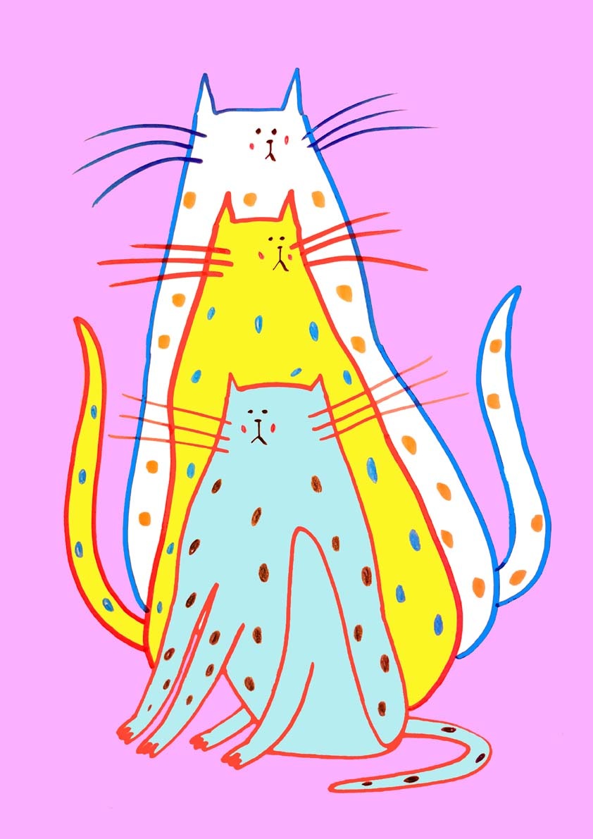 cats, cat art, cat illustration, childrens, illustrator, artist, design