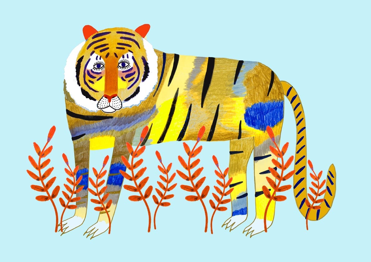 tiger art, tiger illustration, animal art for kids, animal art print for nursery, children's wall decor, nursery decor - Ashley Percival Illustration tiger art, tiger illustration, animal art for kids, animal art print for nursery, children's wall decor, nursery decor - Ashley Percival Illustration