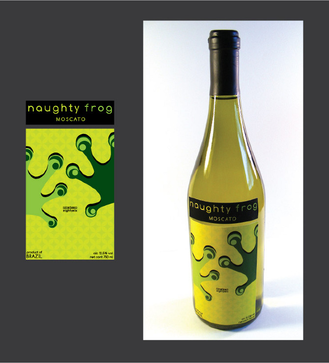 Naughty Frog Wine J Ulmer Designs