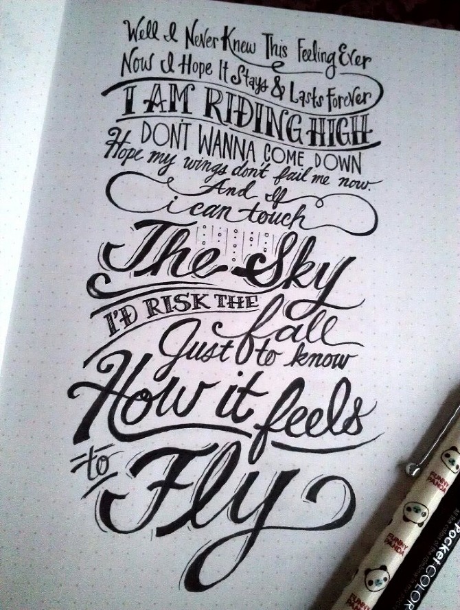 Lettering Lyrics Project - Jaclyn Le