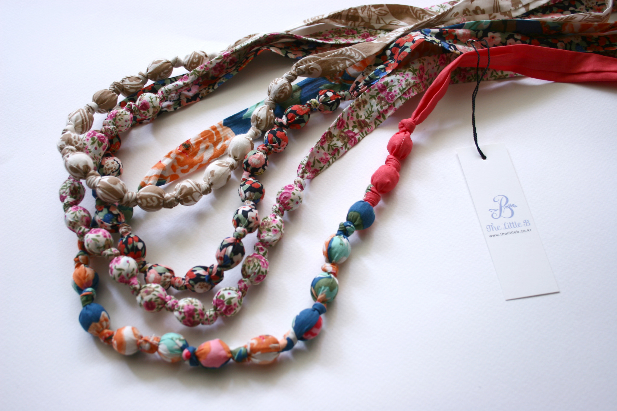 Fabriccovered bead necklace for Kids & Women The Little B
