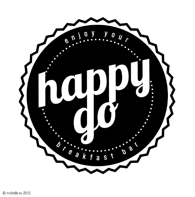 design : happy go bar logo - They call me ⋁⋃