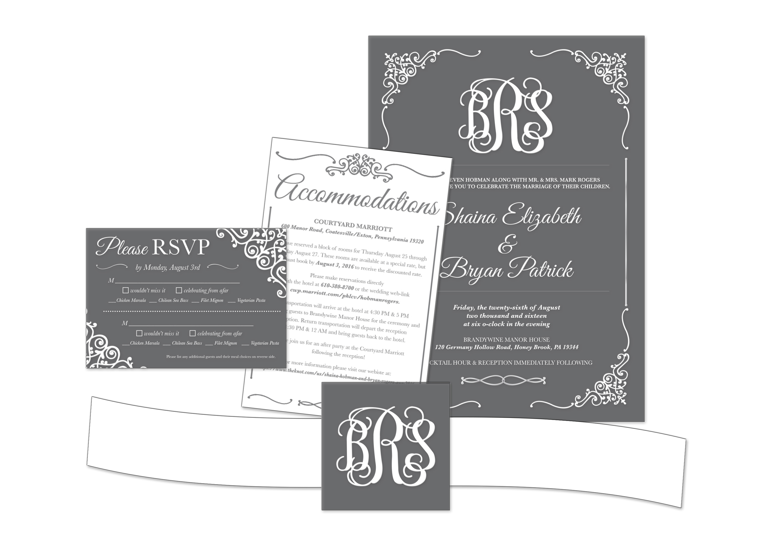 Elegant Wedding Invite Suite Sarah's Portfolio