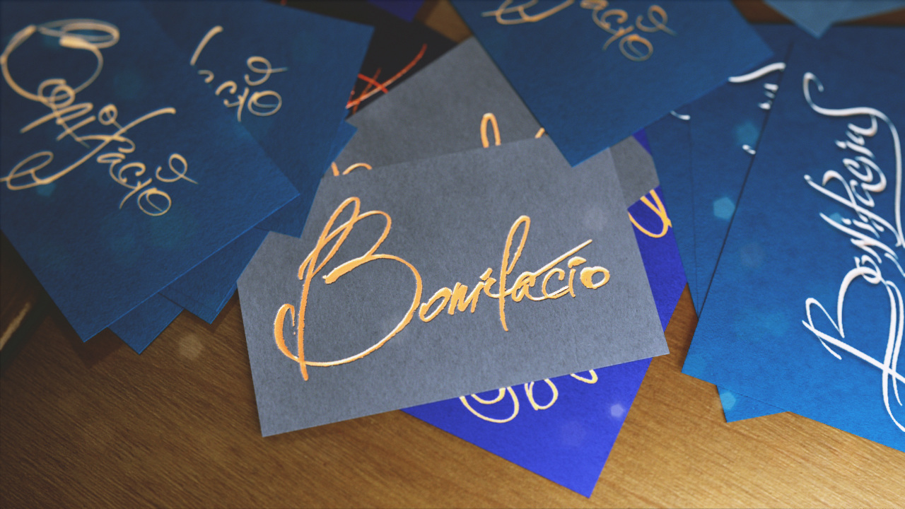 Bonifacio branding and calligraphy - The Art of Eldar Zakirov