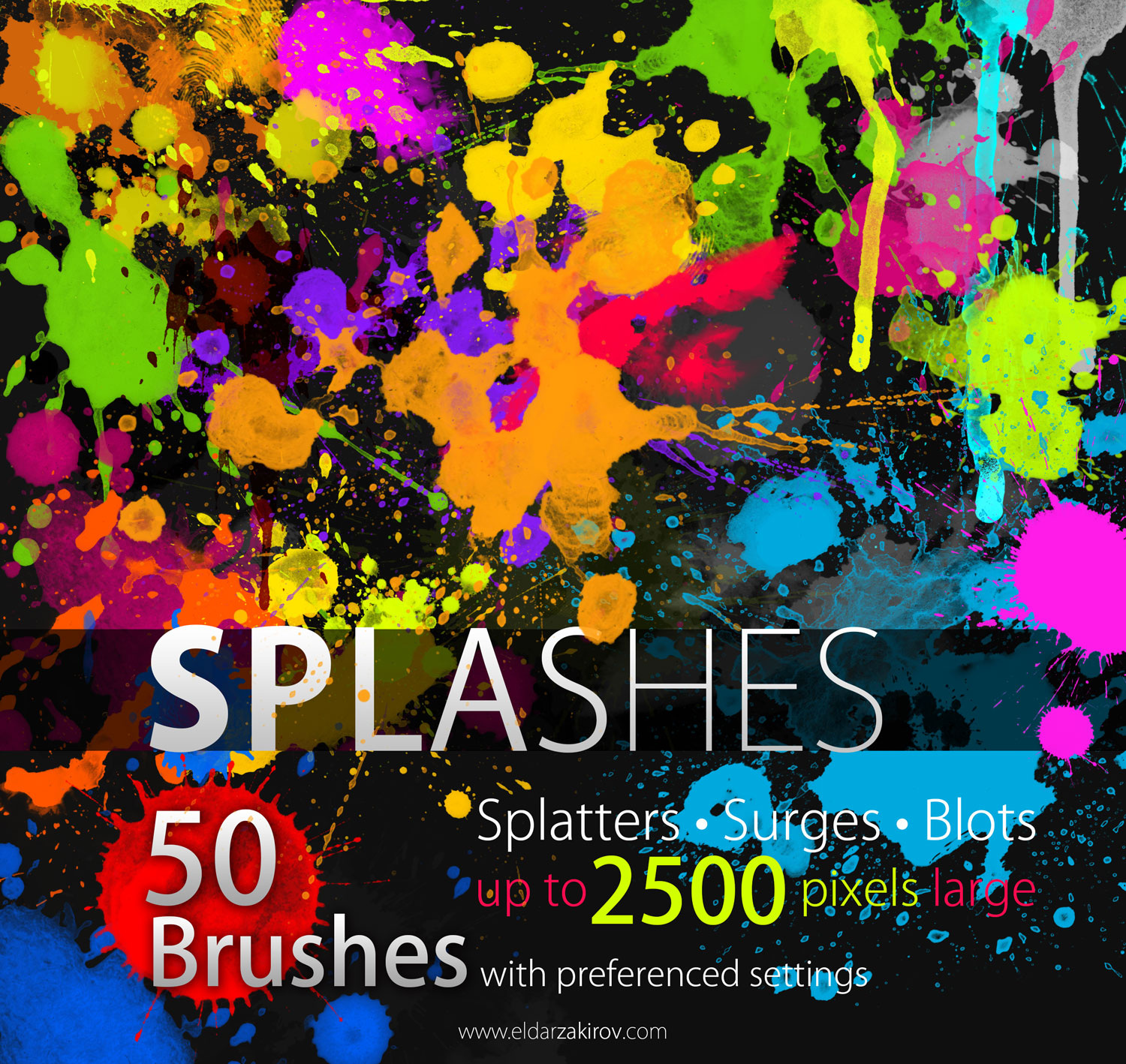High Resolution SPLASHES Brush set for Photoshop - The Art