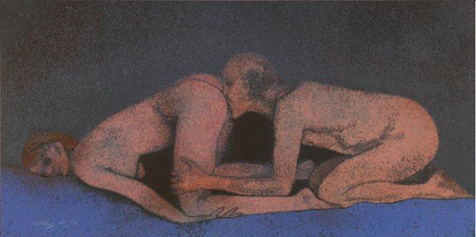 Group Sex Pencil Drawing - Frances Stanfield Illustration