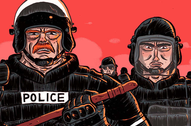 OFF LIFE : Yellow - 'Baltimore Riots' - Jamie Coe Illustration