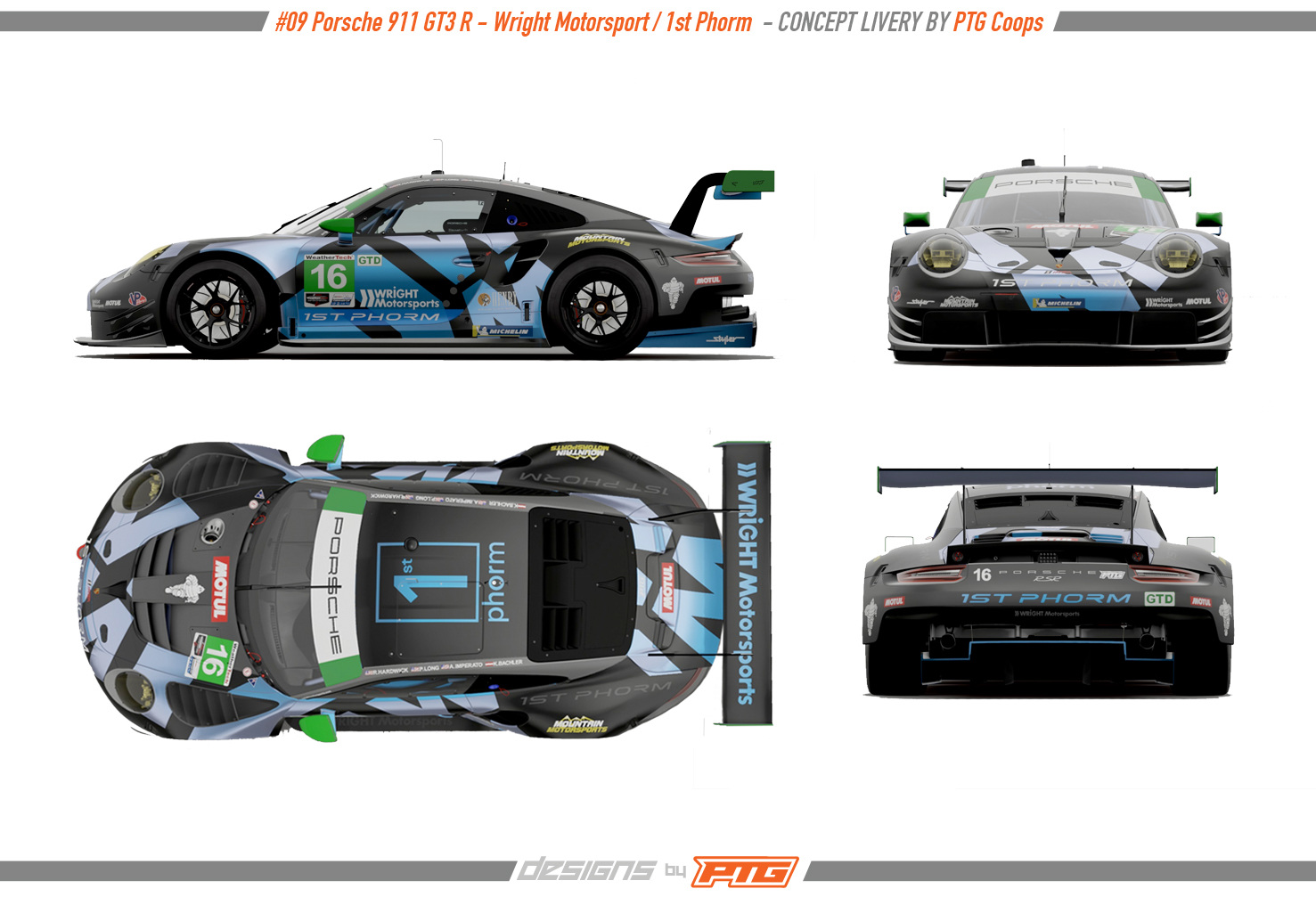 Wright Motorsports / 1st Phorm concept livery StylerDesign Graphic