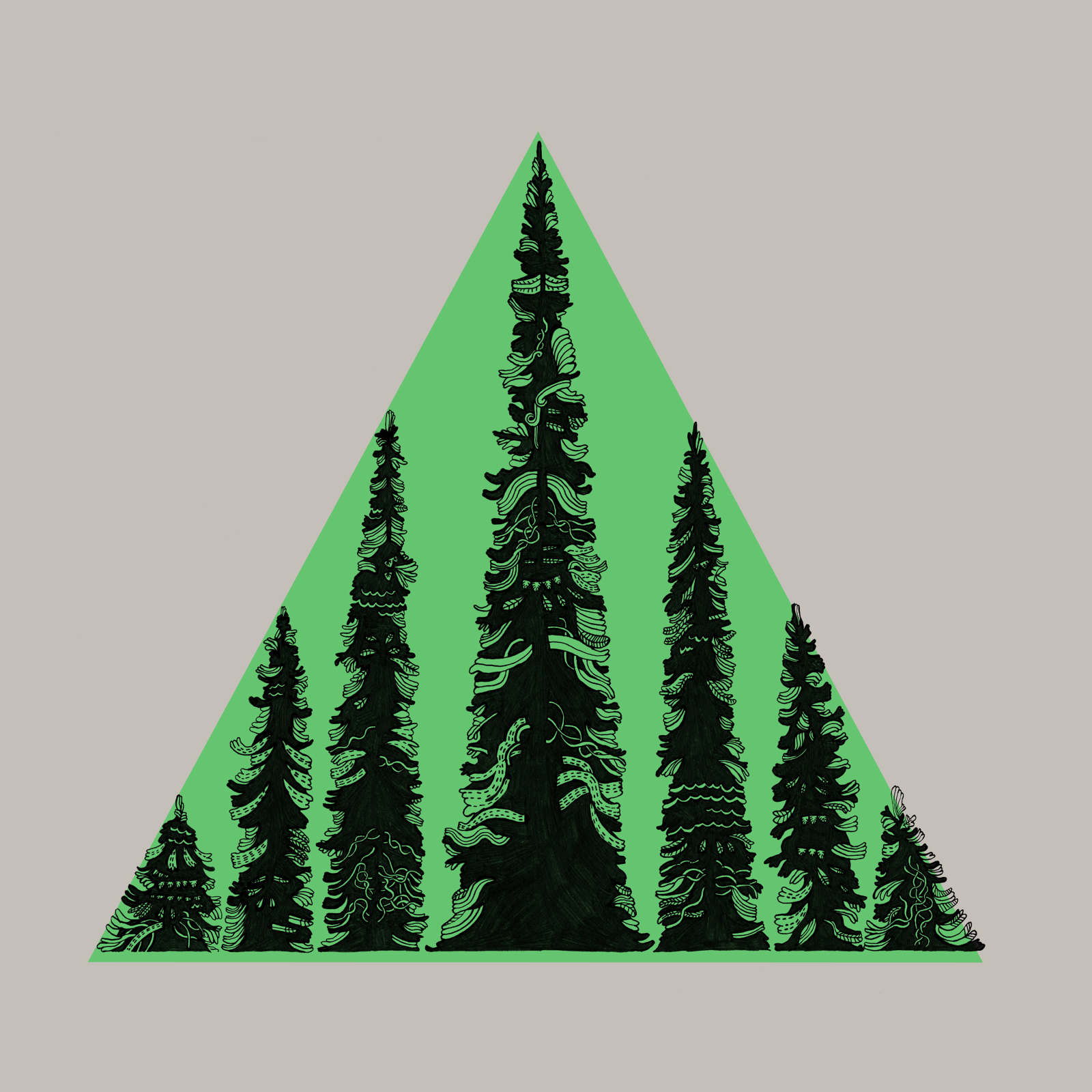 Decorative, Triangle Trees Hannah Pos Illustration